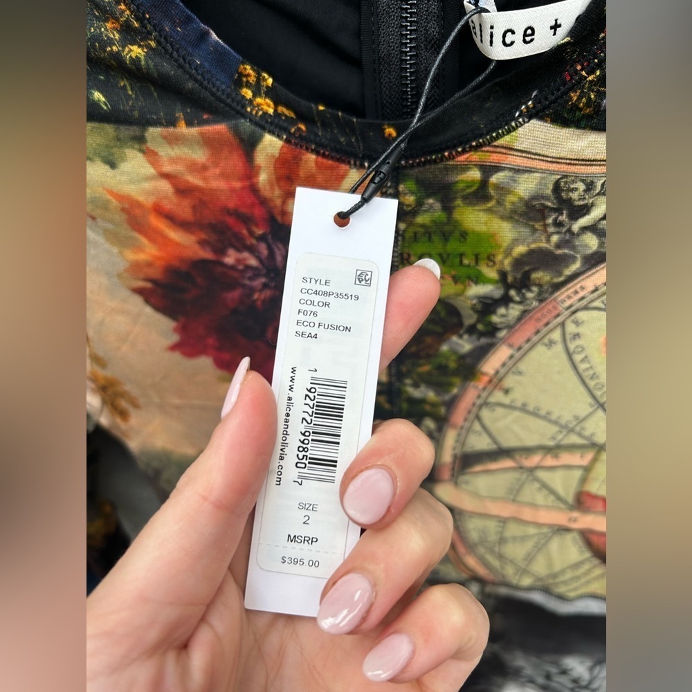 Alice + Olivia Delora Mini Dress in Eco Fusion New with Tags! - Picture 10 of 12